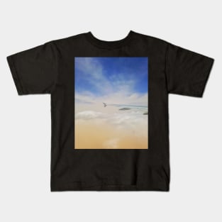 Sky View from Plane Window Kids T-Shirt